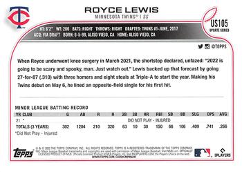 2022 Topps Update #US105 Royce Lewis Back