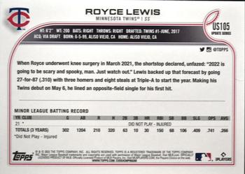 2022 Topps Update #US105 Royce Lewis Back