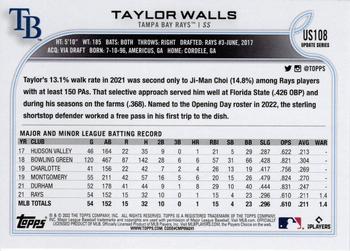 2022 Topps Update #US108 Taylor Walls Back