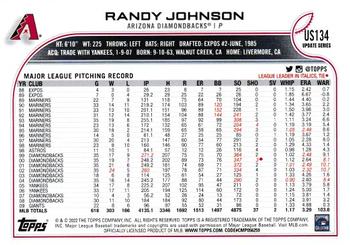 2022 Topps Update #US134 Randy Johnson Back