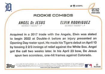 2022 Topps Update #US162 Angel De Jesus / Elvin Rodriguez Back
