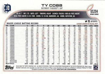 2022 Topps Update #US204 Ty Cobb Back