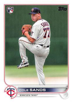 2022 Topps Update #US208 Cole Sands Front