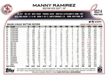 2022 Topps Update #US214 Manny Ramirez Back