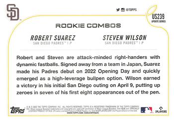 2022 Topps Update #US239 Robert Suarez / Steven Wilson Back