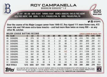2022 Topps Update #US245 Roy Campanella Back