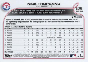 2022 Topps Update #US285 Nick Tropeano Back