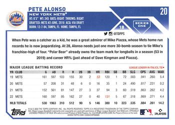 2023 Topps #20 Pete Alonso Back