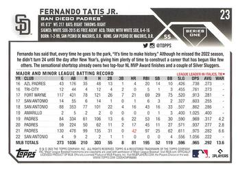2023 Topps #23 Fernando Tatis Jr. Back