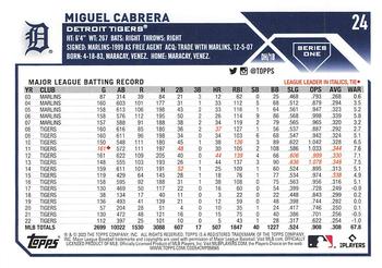 2023 Topps #24 Miguel Cabrera Back