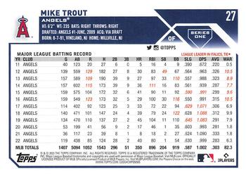 2023 Topps #27 Mike Trout Back
