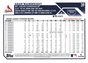 2023 Topps #39 Adam Wainwright Back