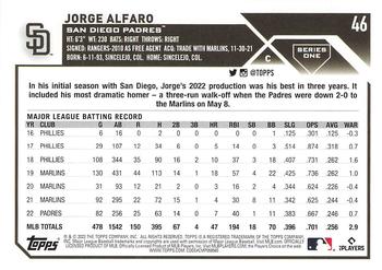 2023 Topps #46 Jorge Alfaro Back