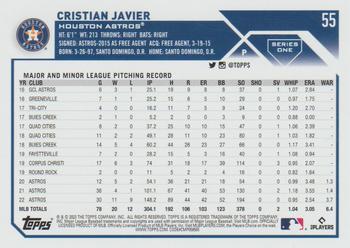 2023 Topps #55 Cristian Javier Back