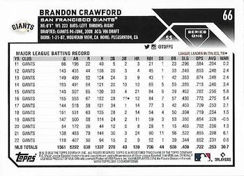 2023 Topps #66 Brandon Crawford Back