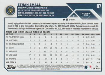 2023 Topps #87 Ethan Small Back