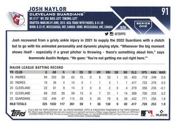 2023 Topps #91 Josh Naylor Back