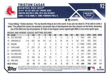2023 Topps #92 Triston Casas Back
