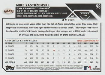 2023 Topps #98 Mike Yastrzemski Back