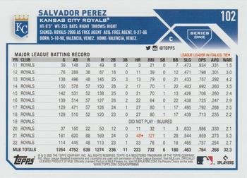 2023 Topps #102 Salvador Perez Back