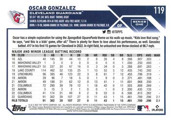 2023 Topps #119 Oscar Gonzalez Back