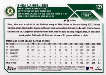 2023 Topps #127 Shea Langeliers Back