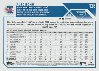 2023 Topps #128 Alec Bohm Back