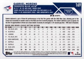 2023 Topps #169 Gabriel Moreno Back