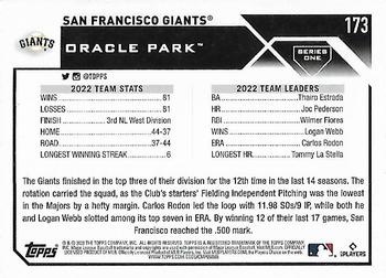 2023 Topps #173 San Francisco Giants Back