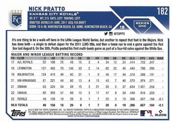 2023 Topps #182 Nick Pratto Back