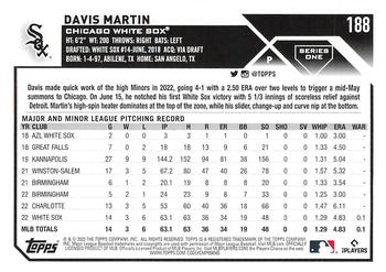 2023 Topps #188 Davis Martin Back