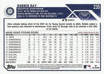2023 Topps #235 Robbie Ray Back