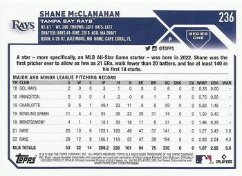 2023 Topps #236 Shane McClanahan Back