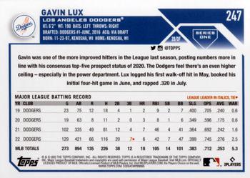 2023 Topps #247 Gavin Lux Back