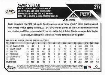 2023 Topps #277 David Villar Back
