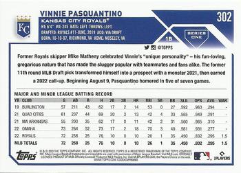 2023 Topps #302 Vinnie Pasquantino Back