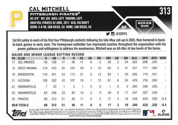 2023 Topps #313 Cal Mitchell Back