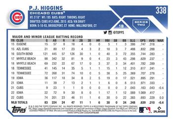 2023 Topps #338 P.J. Higgins Back