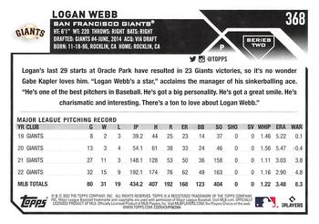 2023 Topps #368 Logan Webb Back