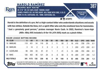 2023 Topps #387 Harold Ramirez Back