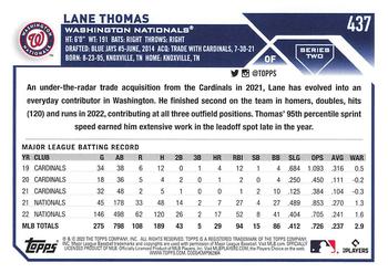 2023 Topps #437 Lane Thomas Back
