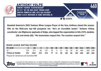 2023 Topps #460 Anthony Volpe Back