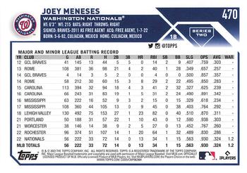 2023 Topps #470 Joey Meneses Back
