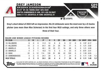 2023 Topps #502 Drey Jameson Back