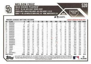 2023 Topps #520 Nelson Cruz Back