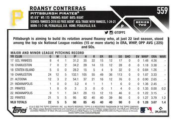 2023 Topps #559 Roansy Contreras Back