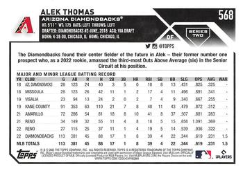 2023 Topps #568 Alek Thomas Back