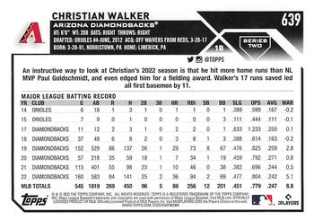 2023 Topps #639 Christian Walker Back