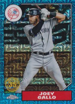 2022 Topps - 1987 Topps Baseball 35th Anniversary Chrome Silver Pack Blue (Series One) #T87C-40 Joey Gallo Front