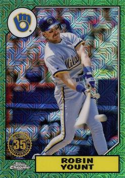 2022 Topps - 1987 Topps Baseball 35th Anniversary Chrome Silver Pack Green (Series One) #T87C-13 Robin Yount Front